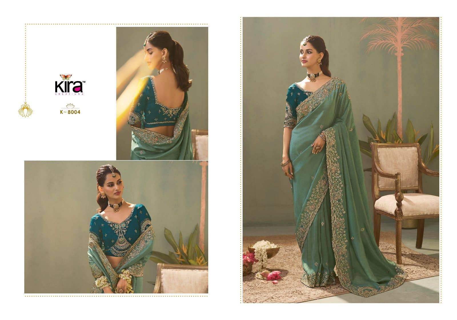 KAASH By KIRA 8001 to 8006 Series Indian Traditional Bridal Wear Collection Beautiful Stylish Fancy Colorful Party Wear & Occasional Wear Silk Sarees At Wholesale Price